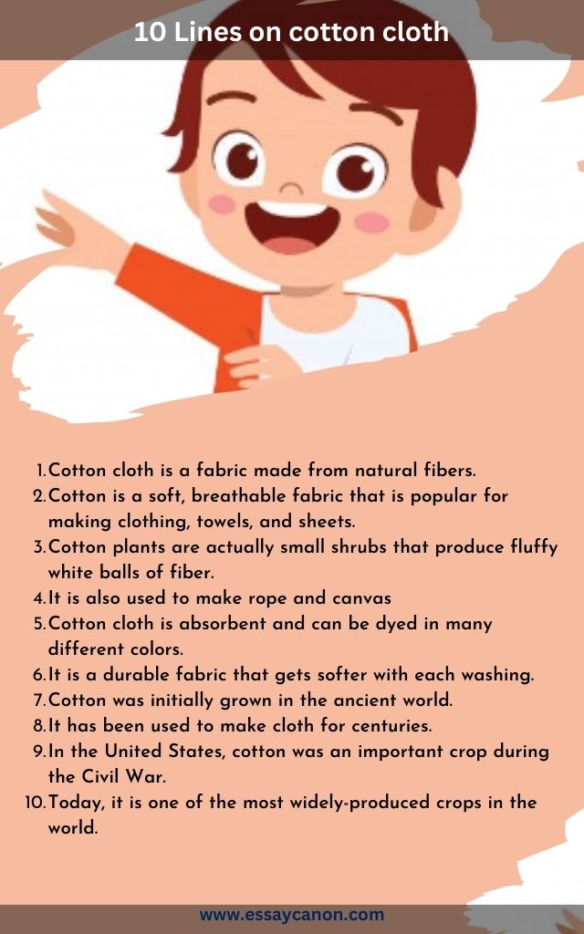 10 Lines About Cotton Cloth